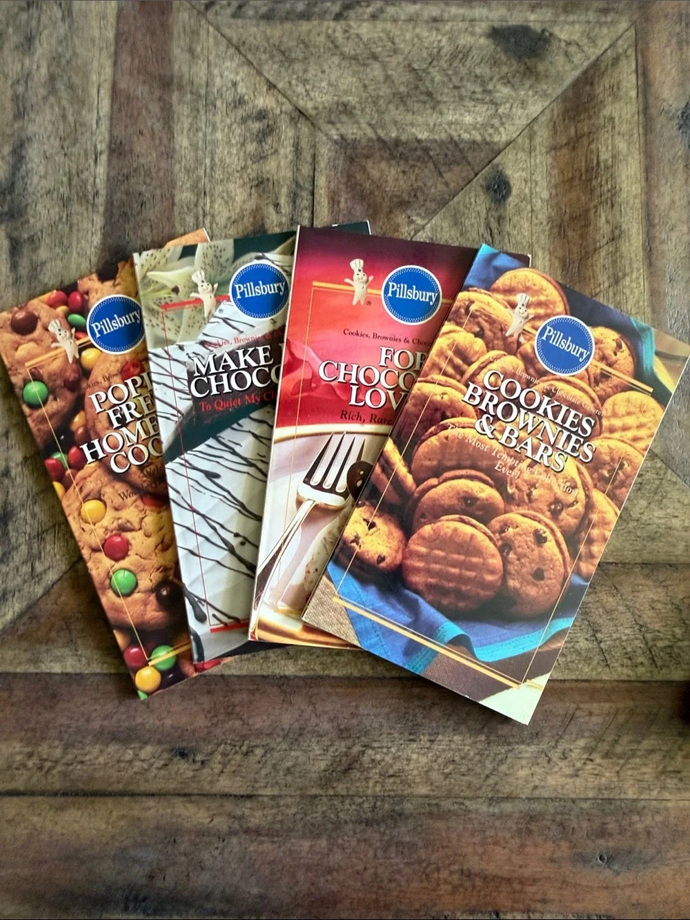 Pillsbury Cookies, Brownies & Chocolate Galore! Cookbook - Brown Cover set of 4